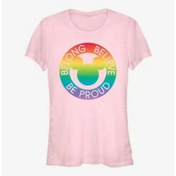 Best Sale 🤩 Disney Mickey Mouse Belong Believe Pride T-Shirt ❤️