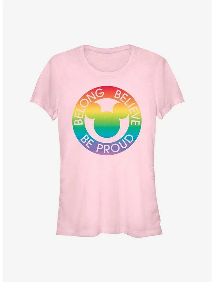 Best Sale 🤩 Disney Mickey Mouse Belong Believe Pride T-Shirt ❤️ 1 Best Sale 🤩 Disney Mickey Mouse Belong Believe Pride T-Shirt ❤️