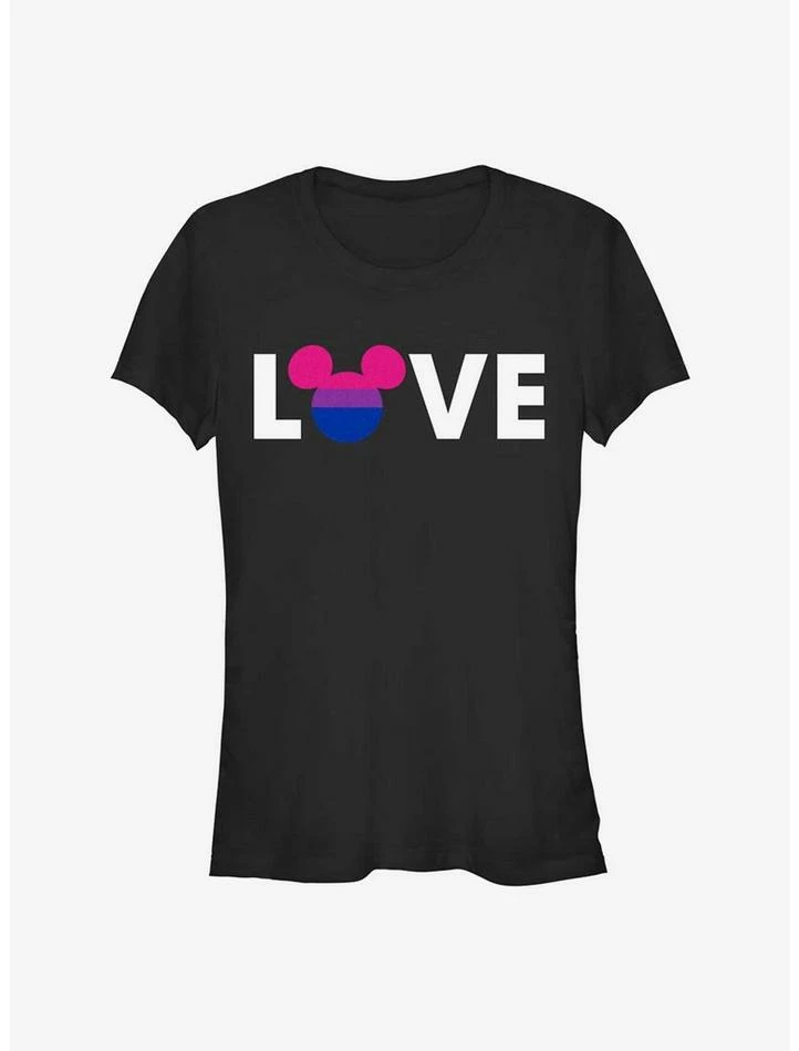Outlet 🛒 Disney Mickey Mouse Bisexual Love Pride T-Shirt ⌛ 1 Outlet 🛒 Disney Mickey Mouse Bisexual Love Pride T-Shirt ⌛