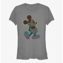 Cheap 😀 Disney Mickey Mouse Mickey Rainbow Outline Pride T-Shirt ✔️