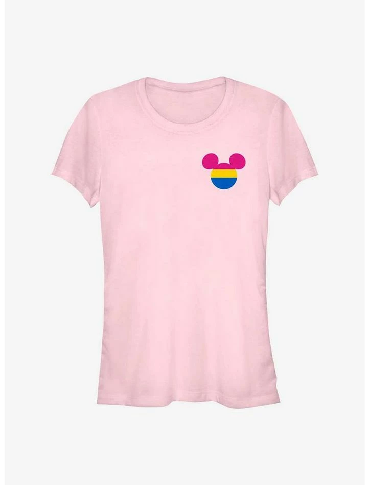 Brand new ❤️ Disney Mickey Mouse Pansexual Badge Pride T-Shirt 🌟 1 Brand new ❤️ Disney Mickey Mouse Pansexual Badge Pride T-Shirt 🌟