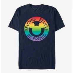 Best deal 🛒 Disney Mickey Mouse Belong Believe Pride T-Shirt ⭐