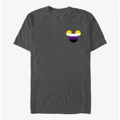 Hot Sale 🎁 Disney Mickey Mouse Non-Binary Badge Pride T-Shirt ❤️