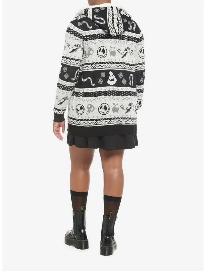 Cheapest π The Nightmare Before Christmas Fair Isle Girls Sherpa Cardigan Plus Size π 3 Cheapest π The Nightmare Before Christmas Fair Isle Girls Sherpa Cardigan Plus Size π - Image 3