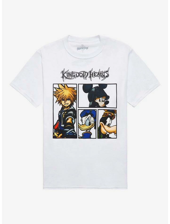 Best Pirce ✨ Kingdom Hearts Party Grid Boyfriend Fit ✔️ Girls T-Shirt ✨ 1 Best Pirce ✨ Kingdom Hearts Party Grid Boyfriend Fit ✔️ Girls T-Shirt ✨