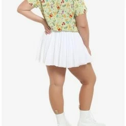 Cheapest 🔔 Disney Winnie The Pooh Cottagecore Floral Tie-Front Girls Woven Button-Up Plus Size ⭐ -Dressup Outfits Shop 19283836 av2