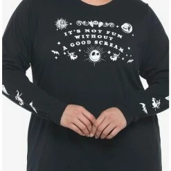 Deals ⌛ The Nightmare Before Christmas Good Scream Girls Long-Sleeve T-Shirt Plus Size 🎉