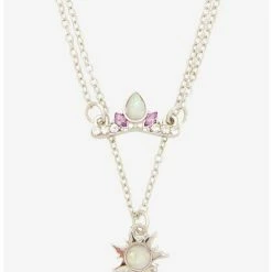 Wholesale ✨ Disney Tangled Crown & Sun Necklace Set 💯