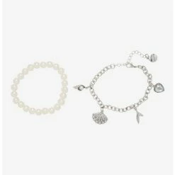 Deals ✔️ Disney The Little Mermaid Pearl Charm Bracelet Set 👍