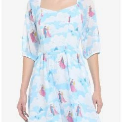 Discount ⭐ Disney Sleeping Beauty Clouds Long-Sleeve ⌛ Dress ❤️