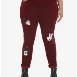 Budget ❤️ Disney Mickey Mouse Embroidered Corduroy Mom Pants Plus Size 🤩