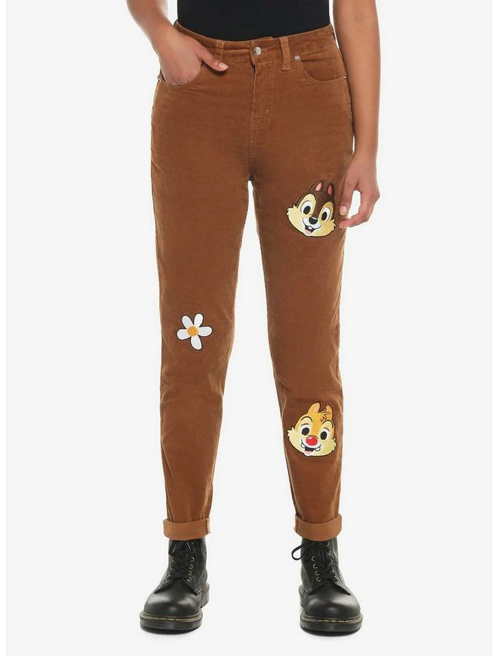 Best Pirce 🥰 Disney Chip 'N' Dale Embroidered Corduroy Mom Jeans 🛒 1 Best Pirce 🥰 Disney Chip 'N' Dale Embroidered Corduroy Mom Jeans 🛒