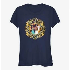 Discount 👍 Disney Aladdin Group Together Frame Girls T-Shirt ⭐