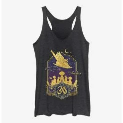 Promo ⌛ Disney Aladdin & Jasmine Flying 30th Anniversary Girls Tanks ⌛