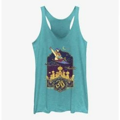 Discount 🧨 Disney Aladdin & Jasmine Flying 30th Anniversary Girls Tanks 👏
