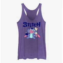 Hot Sale 🤩 Dsny Lilo Stch Stitch Eat Girls Raw Edge Tank ⭐