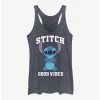 Best reviews of ✨ Dsny Lilo Stch Stitch Good Vibes ⭐ Girls Raw Edge Tank 🧨