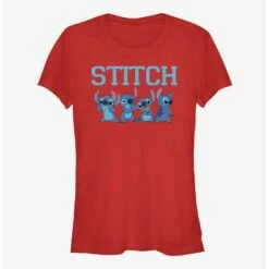 Promo ⌛ Dsny Lilo Stch The Stitches Happy Stitch Girls T-Shirt 🔥