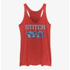 Hot Sale ⭐ Dsny Lilo Stch The Stitches Happy Stitch Girls Raw Edge Tank 🧨