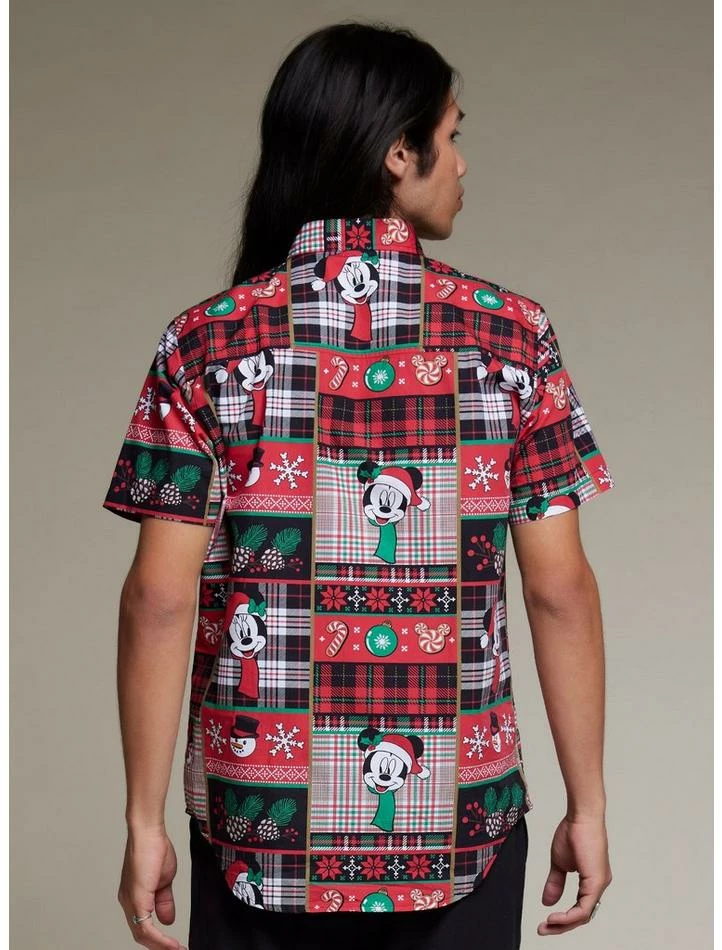 Budget π Our Universe Disney Holiday Gift Wrap Patchwork Woven Button-Up βοΈ 3 Budget π Our Universe Disney Holiday Gift Wrap Patchwork Woven Button-Up βοΈ - Image 3