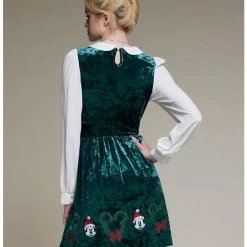Wholesale 🧨 Her Universe Disney Holiday Velvet Long-Sleeve Dress 👍 -Dressup Outfits Shop 19479289 av2