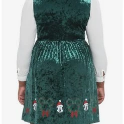 Budget 🔥 Her Universe Disney Holiday Velvet Long-Sleeve Dress Plus Size 🧨 -Dressup Outfits Shop 19479297 av2