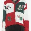 New ⭐ Her Universe Disney Holiday Mickey Mouse Patchwork Girls Cardigan 😍