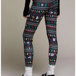 Budget 😀 Her Universe Disney Holiday Mickey Mouse & Friends Fair Isle Leggings 🥰 -Dressup Outfits Shop 19480919 av2