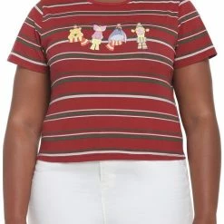 Budget βοΈ Her Universe Disney Holiday Winnie The Pooh Festive Lights Stripe π Girls Baby T-Shirt Plus Size π