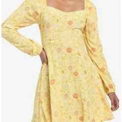 Best Pirce 🧨 Disney Beauty And The Beast Floral Long-Sleeve Dress 🔔
