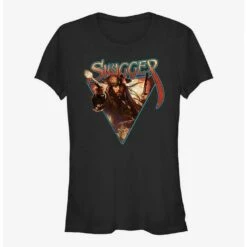 Promo 😀 Disney Pirates of the Caribbean Captain Jack Swagger Girls T-Shirt 🛒