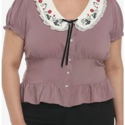 Promo 🥰 Her Universe Disney Snow White And The Seven Dwarfs Peasant Girls Woven Top Plus Size 🔥