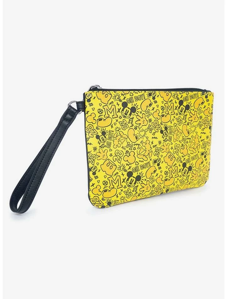 Buy π Disney Mickey Mouse Mickey Mouse Icon Doodles All Over Yellows Black Single Pocket Wristlet π 2 Buy π Disney Mickey Mouse Mickey Mouse Icon Doodles All Over Yellows Black Single Pocket Wristlet π - Image 2