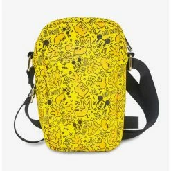 Best deal 🔔 Disney Mickey Mouse Icon Doodles Collage Cross Body Bag 👏 -Dressup Outfits Shop 19621488 av2