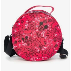 Coupon ⌛ Disney Mickey Mouse Icon Doodles Collage Cross Body Bag 😉