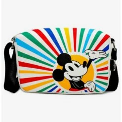 Promo 🛒 Disney Mickey Mouse Smiling Sunburst Rays Pose Cross Body Bag 😉
