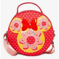 Cheap 👏 Disney Minnie Mouse Bow And Ears Donut Dessert With Polka Dot Cross Body Bag ❤️