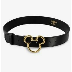 Discount 👍 Disney Mickey Mouse Mickey Ears Gold Cast Buckle Belt ⭐