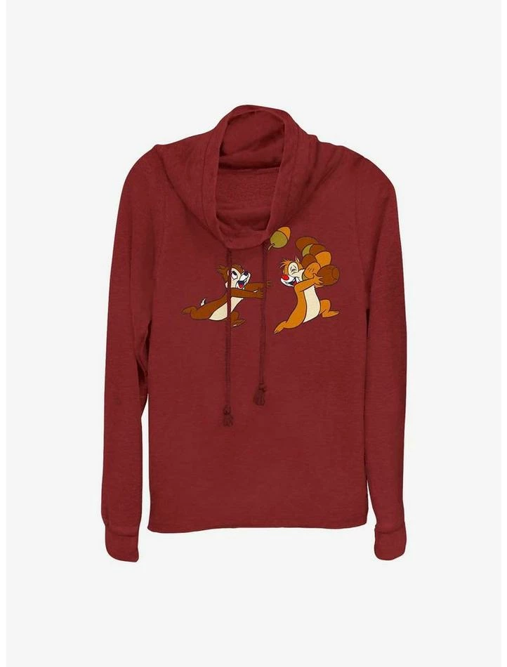 Budget 😉 Disney Chip 'n' Dale Acorn Chase Cowl Neck Long-Sleeve Top 🤩 1 Budget 😉 Disney Chip 'n' Dale Acorn Chase Cowl Neck Long-Sleeve Top 🤩