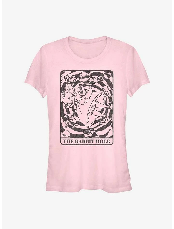 Discount 😀 Disney Alice in Wonderland The Rabbit Hole Card Girls T-Shirt 🤩 1 Discount 😀 Disney Alice in Wonderland The Rabbit Hole Card Girls T-Shirt 🤩