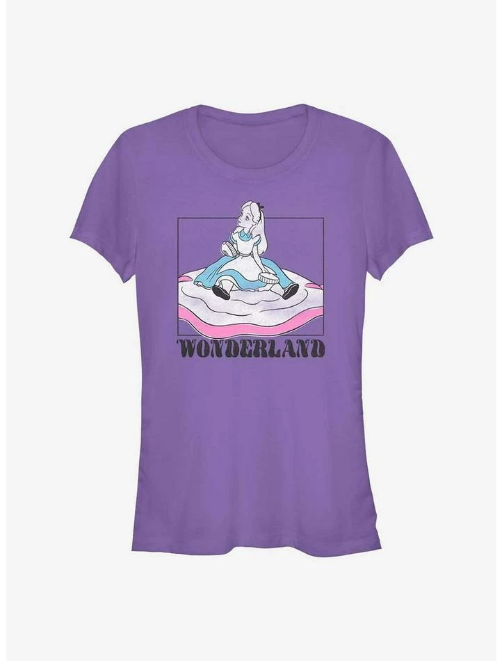 Promo 🤩 Disney Alice in Wonderland Soft Pop Wonderland Girls T-Shirt 🔥 1 Promo 🤩 Disney Alice in Wonderland Soft Pop Wonderland Girls T-Shirt 🔥