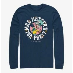Coupon 🥰 Disney Alice in Wonderland Mad Hatter's Tea Party Long-Sleeve T-Shirt 🧨