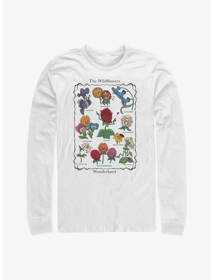 Cheapest π Disney Alice in Wonderland Wildflowers Chart Long-Sleeve T-Shirt π 1 Cheapest π Disney Alice in Wonderland Wildflowers Chart Long-Sleeve T-Shirt π