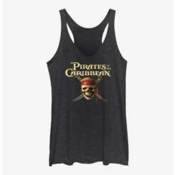 Discount ❤️ Disney Pirates of the Caribbean Skull Cross Logo 🥰 Girls Tank ❤️