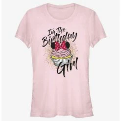 Buy 🔥 Disney Minnie Mouse I'm The Birthday Girl Cupcake Girls T-Shirt 🔥