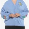 Outlet 😉 Disney Alice In Wonderland Embroidered Girls Cardigan Plus Size 🧨
