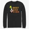 Coupon 😀 Disney Mickey Mouse Goofy Best Dad Ever Long Sleeve T-Shirt 🎉