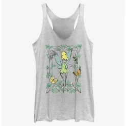 Outlet 🧨 Disney Tinker Bell Illustration Girls Tank 🧨