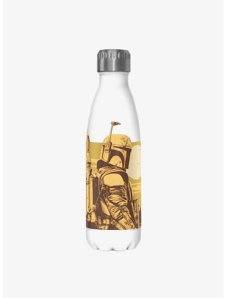 Budget ❤️ Star Wars The Book of Boba Fett Boba Landscape White Stainless Steel Water Bottle ✔️ 1 Budget ❤️ Star Wars The Book of Boba Fett Boba Landscape White Stainless Steel Water Bottle ✔️