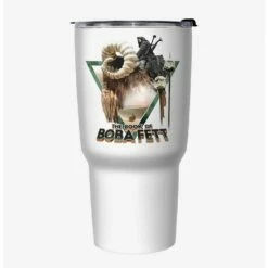 New 💯 Star Wars The Book of Boba Fett No Time For This White Stainless Steel Travel Mug ✨